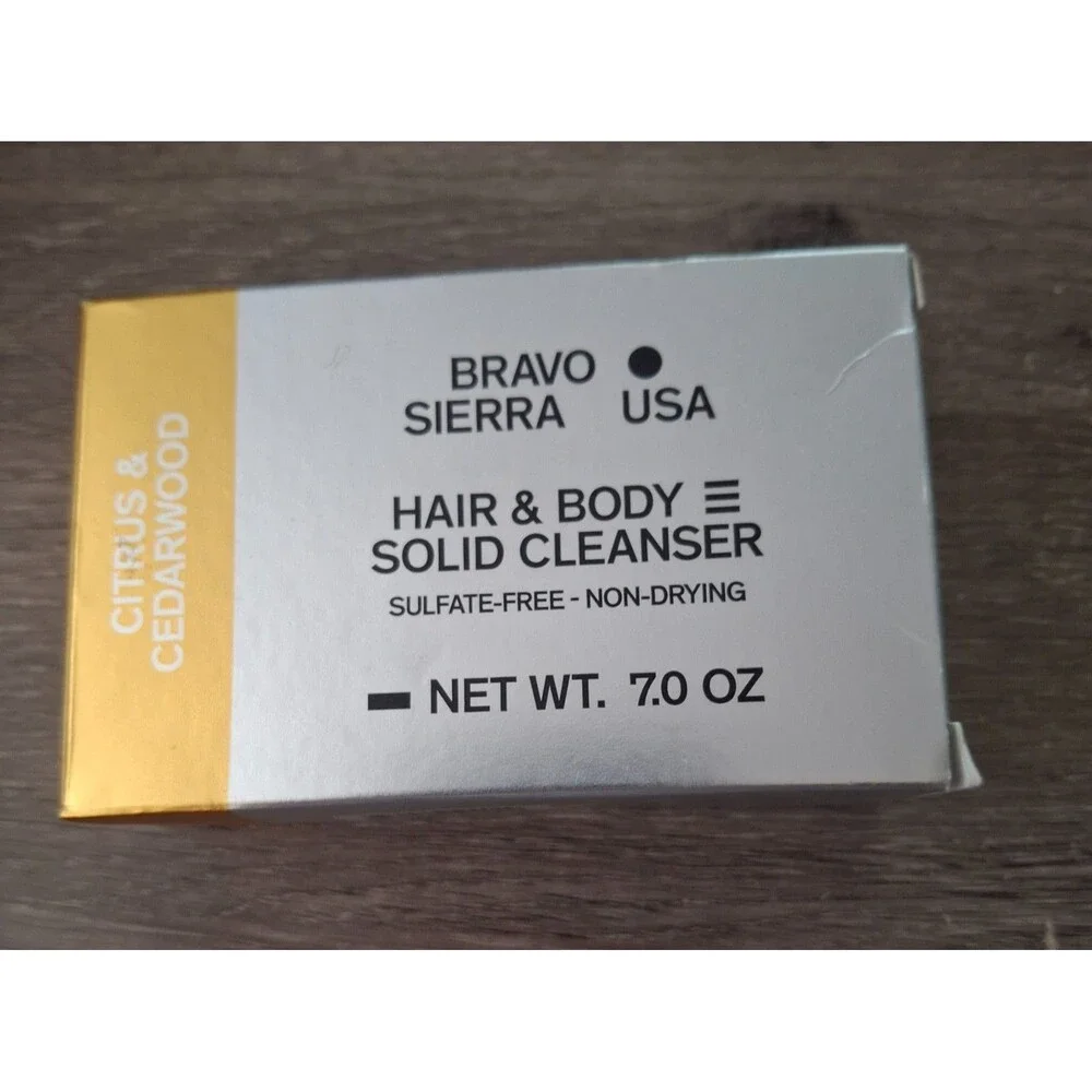 Bravo Sierra Solid Cleanser Bar Soap Citrus & Cedarwood 7 oz NEW